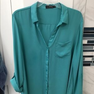 The Limited Turquoise Portofino Blouse